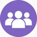 Purple Icon with White Users