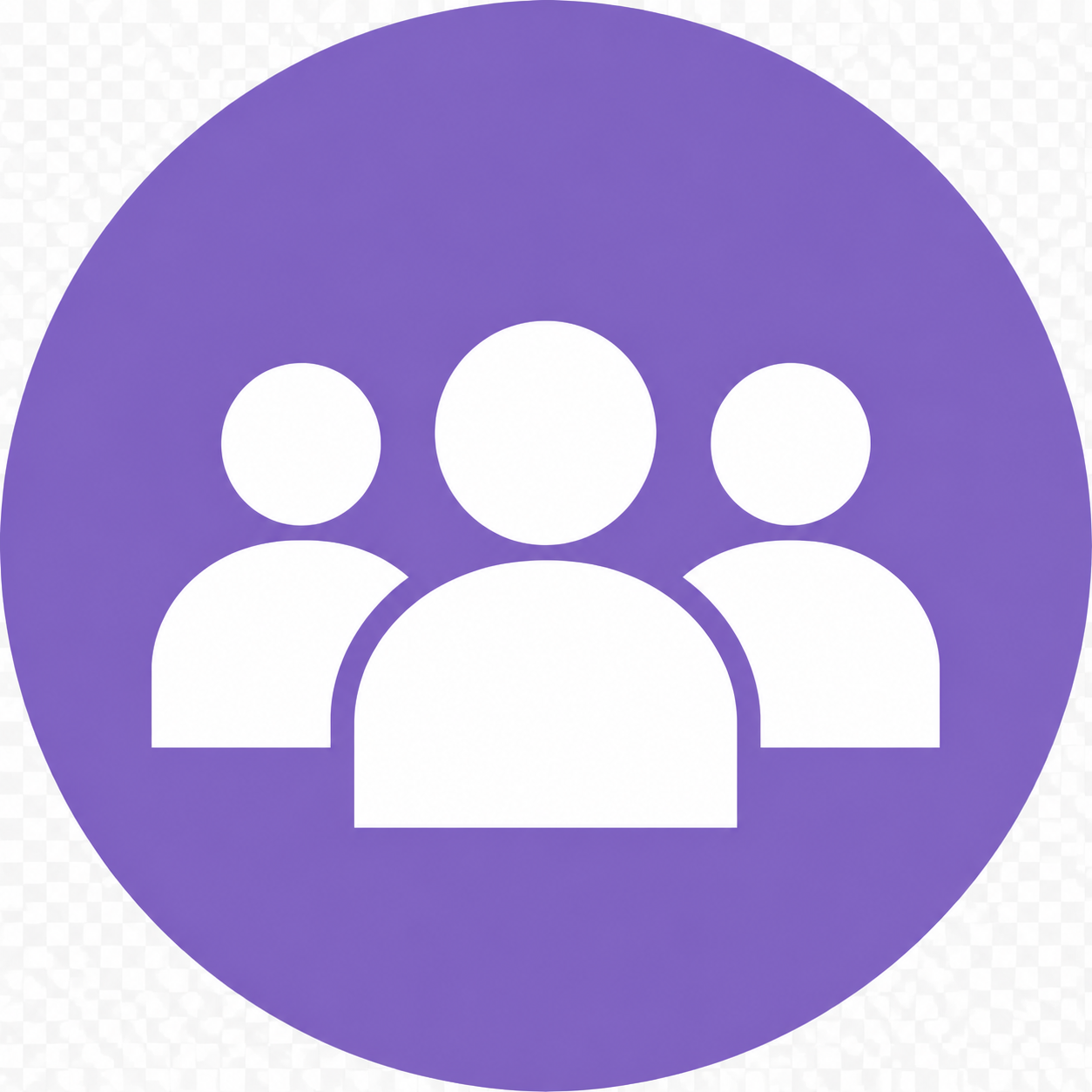 Purple Icon with White Users