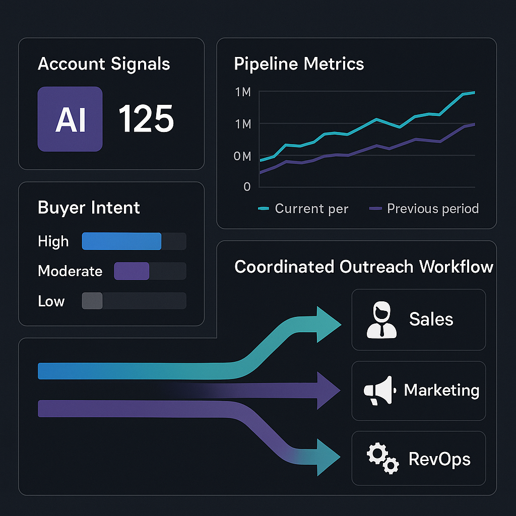 A modern B2B SaaS revenue operations dashboard dis
